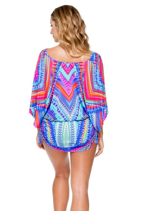Luli Fama Star Girl Cabana V-Neck Dress
